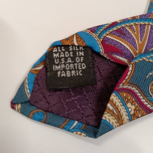Vintage Christian Dior Silk Paisley Necktie - Picture 7 of 7